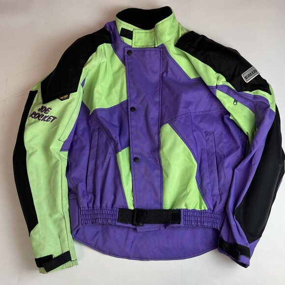 VTG Jacket Joe Rocket Ballistic Series Purple Motorcycle Men Sz M CANADA MADE - Picture 1 of 16